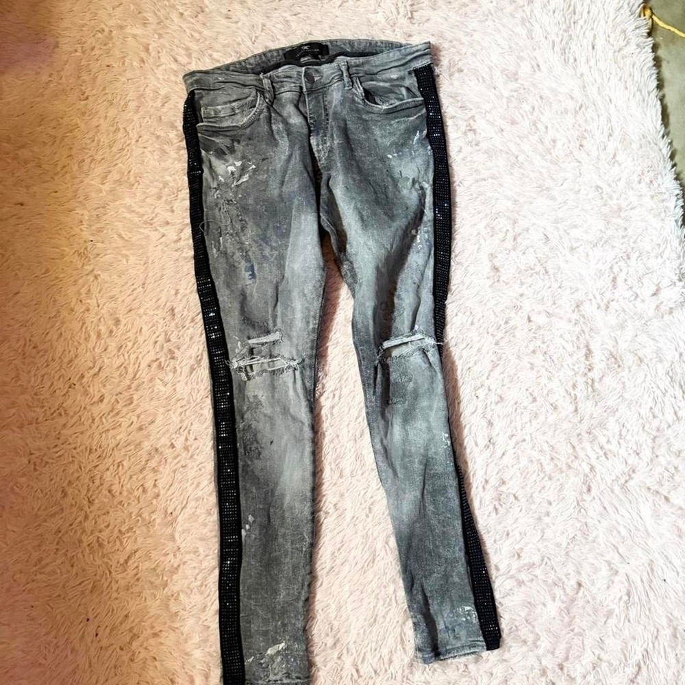 Jordan Craig Legacy Edition Glam Streetwear Urban Distressed Jeans Mens 36/32